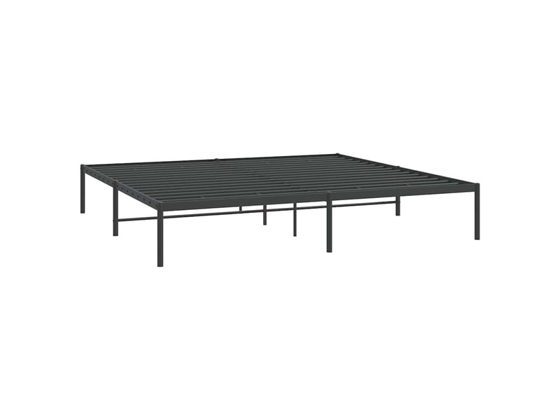  Lit double- lit adulte -  cadre de lit métal sans matelas noir 200x200 cm  - Conforama B