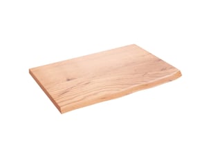 Étagère murale - étagère flottante marron clair 60x40x2 cm bois chêne massif traité