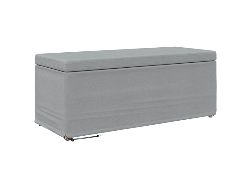  Tabouret bas, ottoman gris clair 101x41x40 cm tissu et bois stratifié  - Conforama A