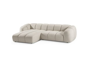 Selsey millma - canapé d'angle - 300 cm - velours gris