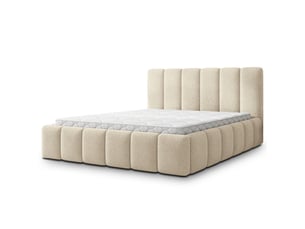 Lit coffre 180x200 cm <strong>MASSENO</strong>  <strong></strong> coloris beige