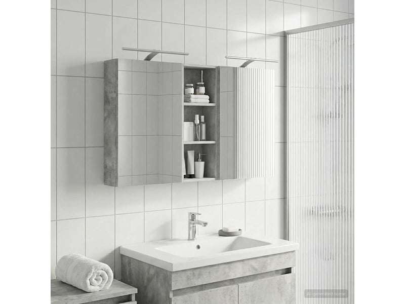  Ensemble de meubles de salle de bain 3 pcs 130x14.5x70 cm shl9569  - Conforama B