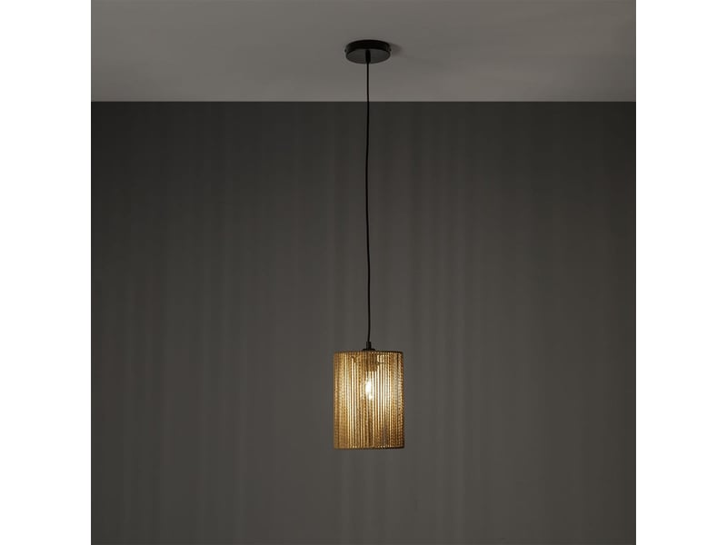  Suspension luminaire nivaro avec abat-jour en papier  - Conforama B