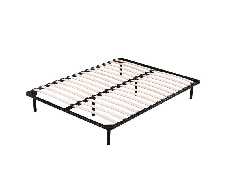 Sommier metal 180x200 cadre à lattes julie - pieds 29 cm - épaisseur metal 1,2 mm - 14 lattes en 9 mm - l et durabilité - Conforama D