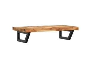 Étagère de vasque | étagère murale acier et bois massif d'acacia shl6061
