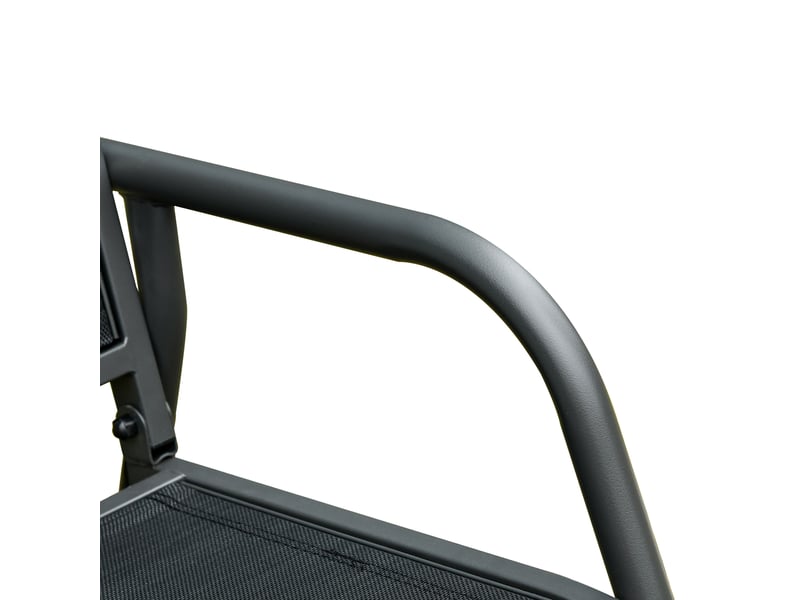  Balancelle de jardin 3 places en métal noir – large assise, structure résistante aux intempéries  - Conforama C