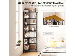 Etagère 60 cm coloris noir