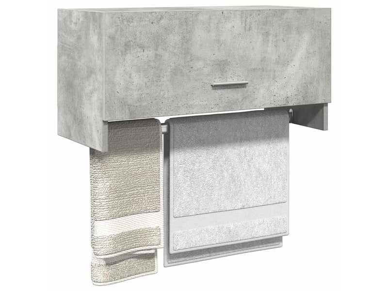  Garde-robe chambre, armoire de rangement gris béton 70x32,5x35 cm bois d'ingénierie  - Conforama C