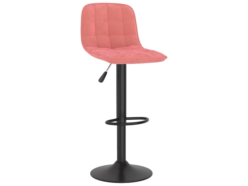  Lot de 2 tabouret de bar, chaise de bar rose velours shl27249  - Conforama C