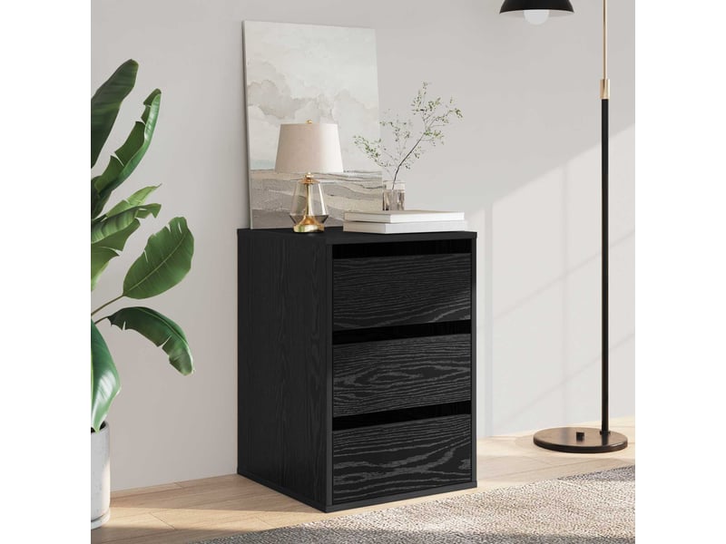 Armoire à tiroirs, commode 3-tiroir chêne noir 41x40x58 cm - Conforama B