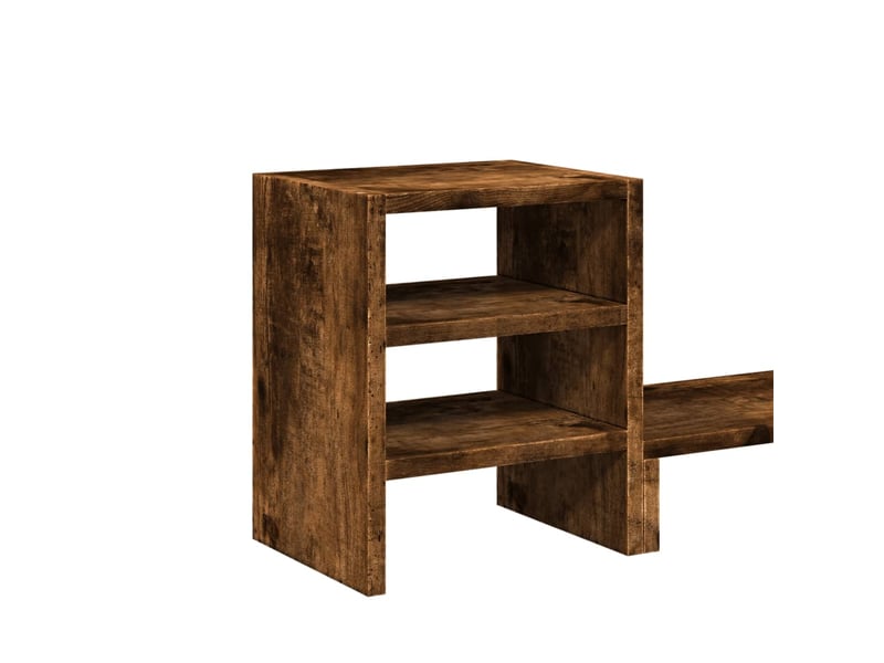  Support de moniteur table meuble bureau et organisateur de bureau bois d'ingénierie marron 02_0044950  - Conforama E