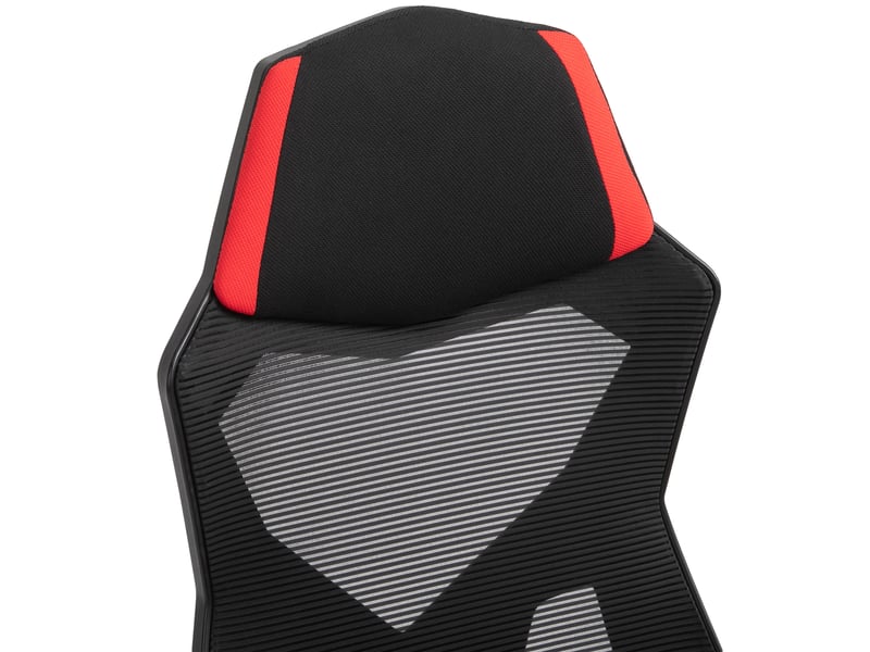  Fauteuil gaming ergonomique réglable avec repose-pieds – noirrouge – 58×72×112–122 cm – bureau et gaming  - Conforama D