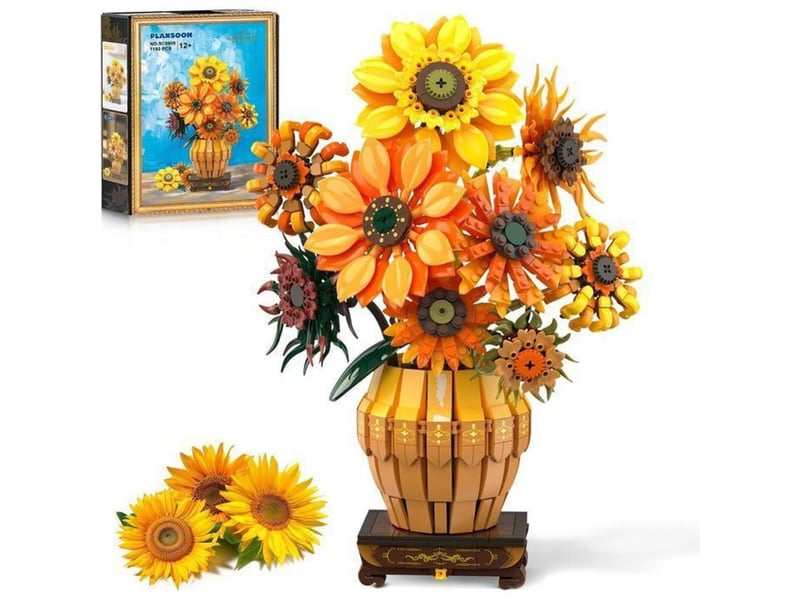  Tournesol a construire 1180 pieces avec vase et led 151498_AABPQ25277_6_DROPFR - Conforama A