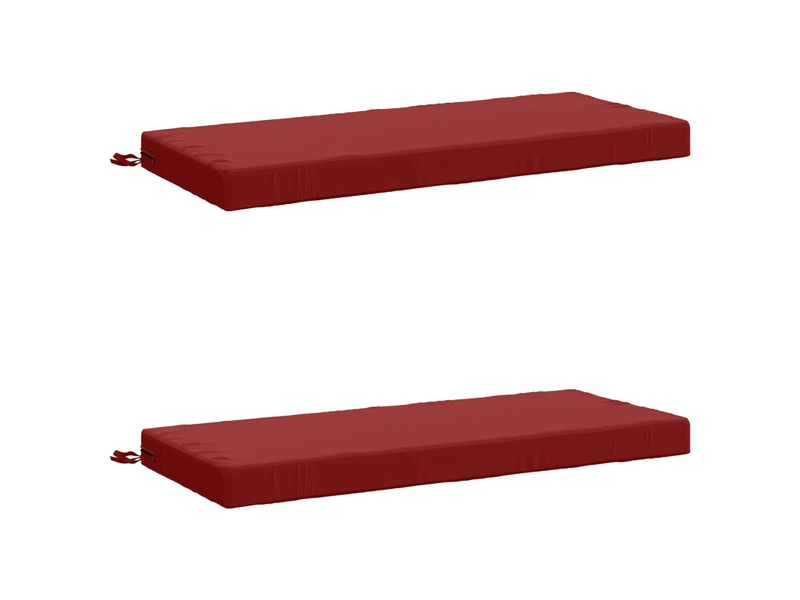 Lot de 2 coussins de banc, coussins d'assise soest 100 % polyester bordeaux cf57172 - Conforama A
