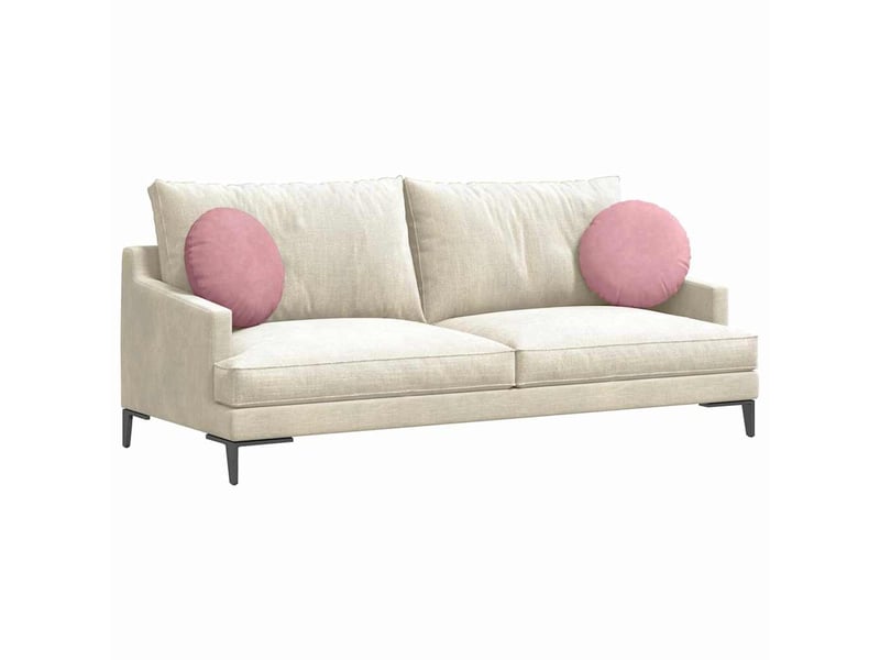  Lot de 2 coussins de siège, coussins décoratifs rose ø 40 x 13 cm velours cf59936  - Conforama C