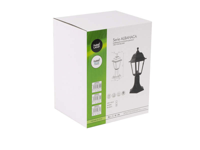  Lanterne de muret extérieur fabrilamp albahaca or vieilli, 1 x e27, ip44, 41,5 x 16,5 x 16,5 cm 125871016 - Conforama C