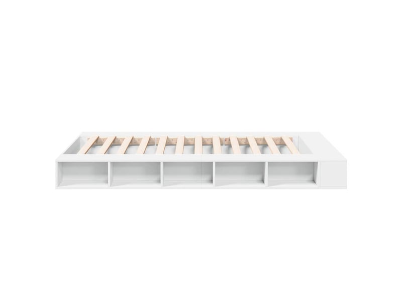  Lit double- lit adulte -  cadre de lit sans matelas blanc 135x190 cm  - Conforama D
