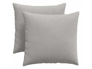 Lot de 2 coussins de canapé, coussins décoratifs tissu gris clair 45 x 45 cm cf58838