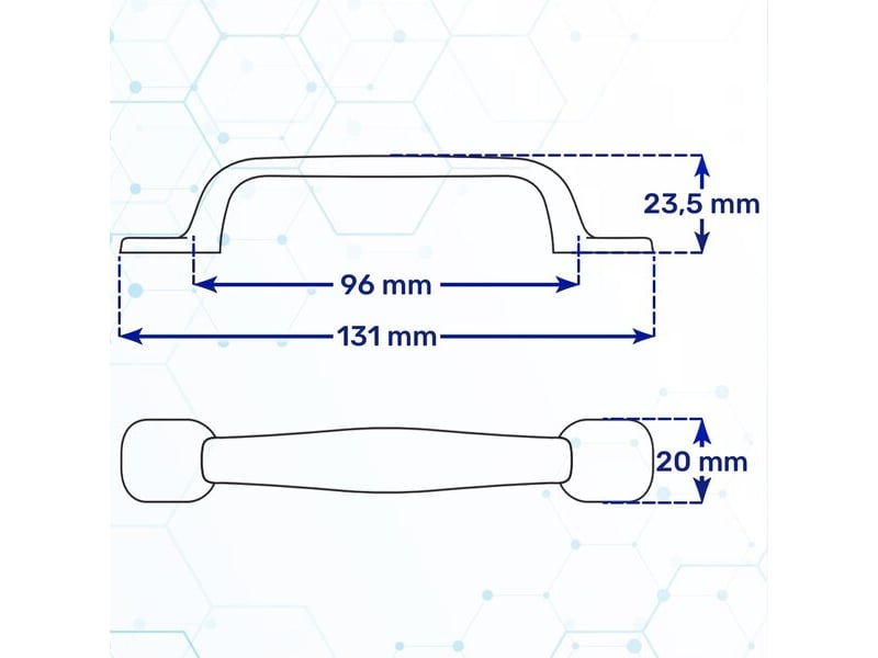  10 poignées de cuisine, 131 mm, noir mat  - Conforama A