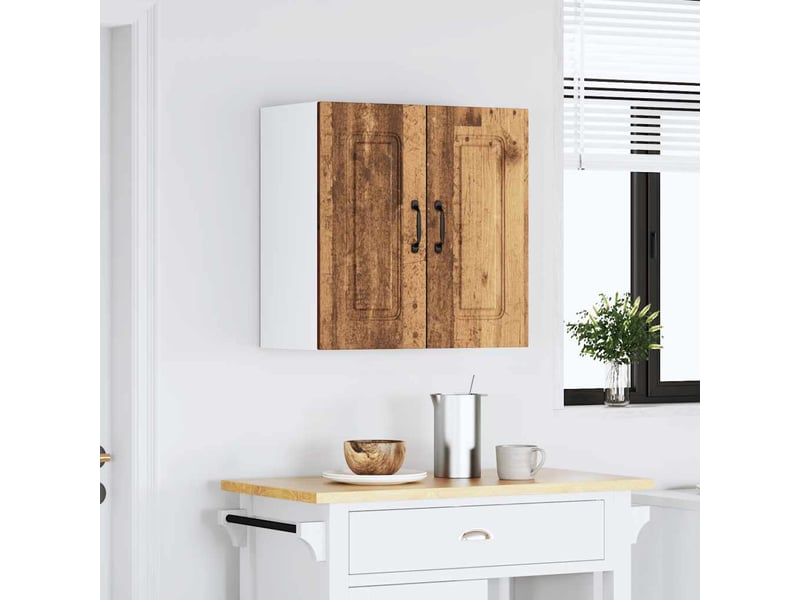  Meuble de rangement, armoire murale de cuisine kalmar vieux bois bois d'ingénierie shl2136  - Conforama C