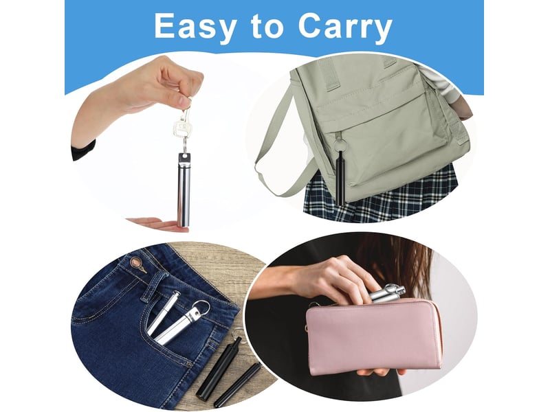  Lot de 4 petits étuis à cure-dents en métal, boîte de voyage en alliage d'aluminium, étui de poche avec porte-clés No Commercial reference - Conforama D