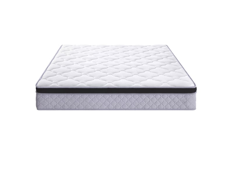  Matelas à ressorts 160 x 200 cm, épaisseur 25 cm, h3 blanc en tissu et métal, soutien ergonomique, roulé  - Conforama E