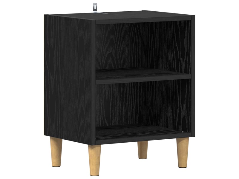 Table de chevet - table de lit 2 pièces chêne noir 40 x 30 x 50 cm - Conforama D