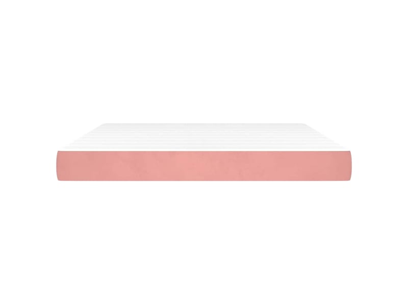  Matelas de lit à ressorts ensachés fermeté moyenne rose 180x200x20 cm velours  - Conforama C