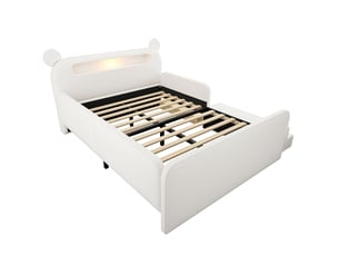 Lit avec rangement 140x200 cm coloris blanc