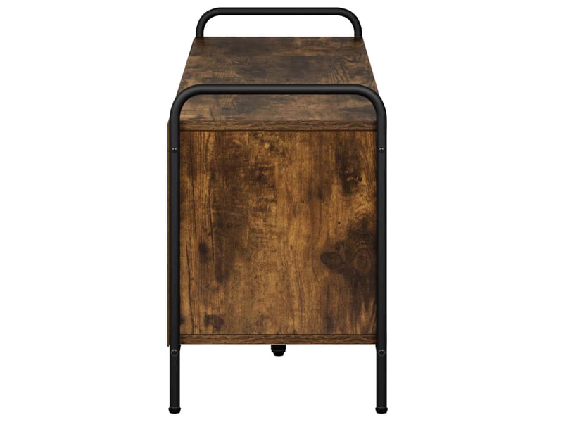  Meuble tv, banc tv 140x39,5x50 cm chêne fumé bois d'ingénierie  - Conforama D