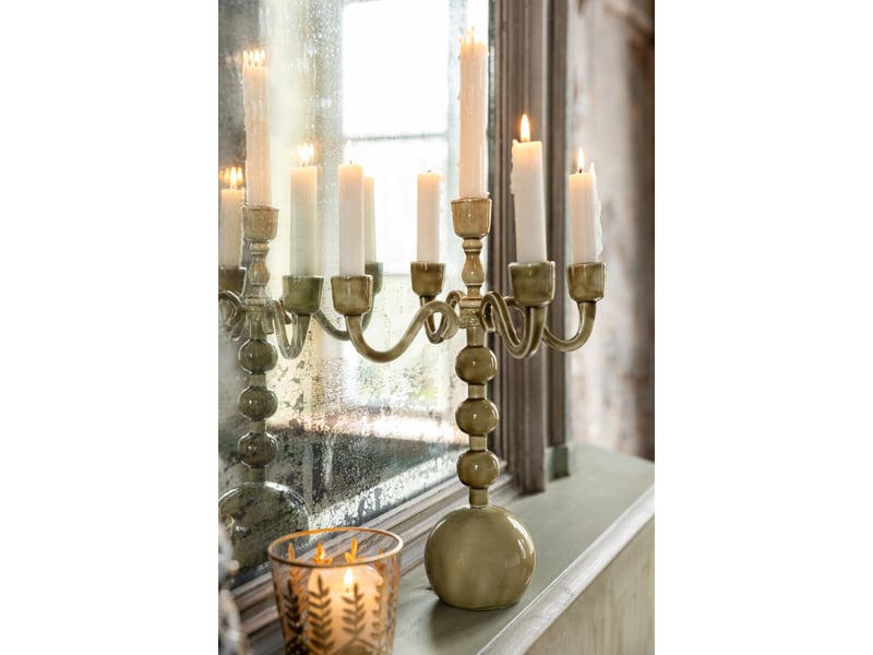  Chandelier 5 branches kaya 35cm vert  - Conforama C