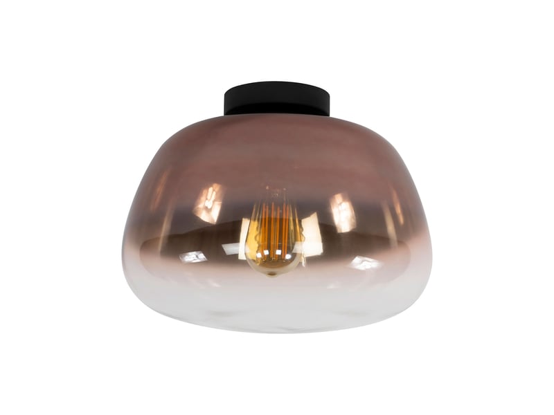  Plafonnier 36x22 cm en verre cuivré et anthracite  - Conforama A