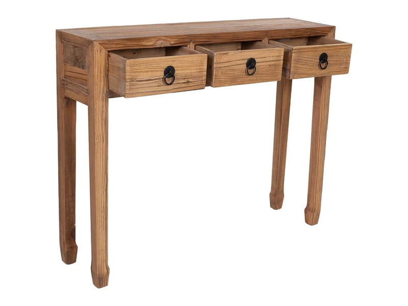  Console en bois beige 105x27x86 cm h  - Conforama E