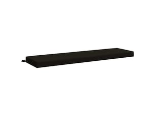 Coussin de banc, coussin d'assise, coussin de canapé soest 100 % polyester noir 150 x 40 x 8 cm cf53423