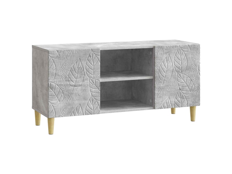  Meuble tv - banc tv - meuble de rangement 102 x 34,5 x 50 cm gris béton bois d'ingénierie  - Conforama A