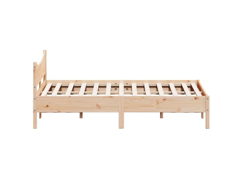  Lit double- lit adulte -  cadre de lit sans matelas 135x190 cm bois de pin massif  - Conforama D
