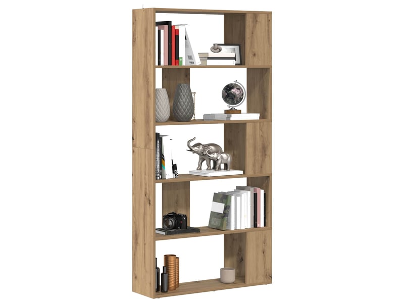  Bibliothèque, armoire à livres 80 x 24 x 159 cm bois d'ingénierie chêne artisanal  - Conforama C