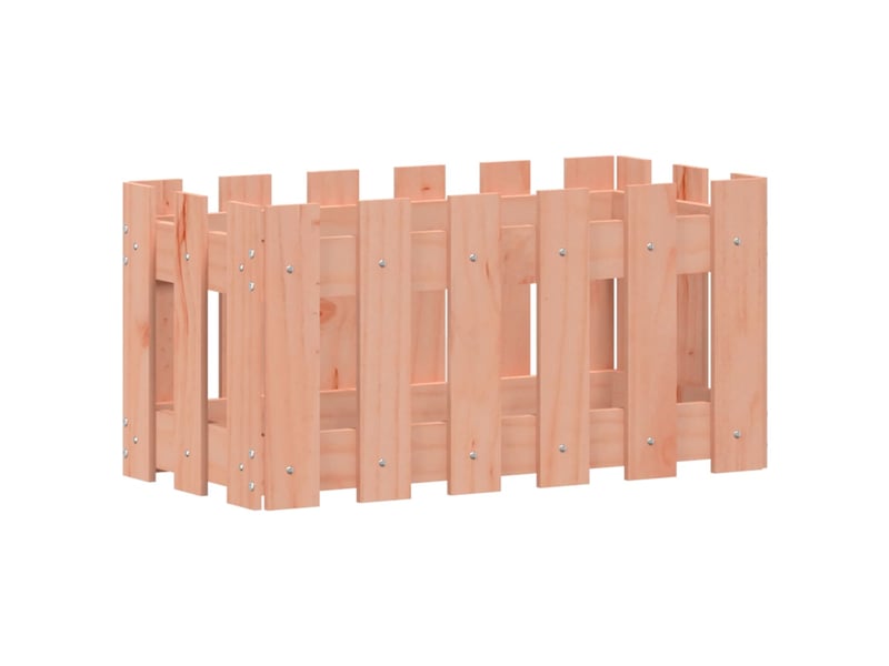  Jardinière - bac à fleurs avec design de clôture 60x30x30 cm douglas massif  - Conforama D