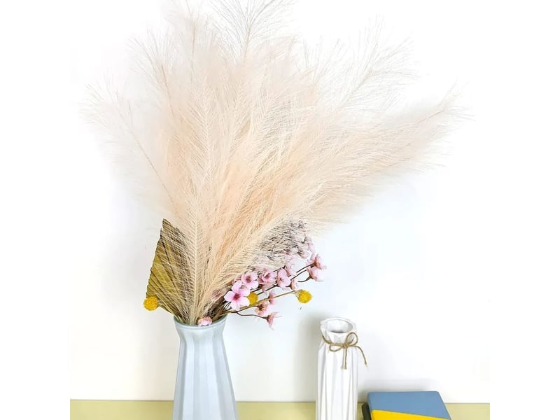  Herbe de la pampa artificielle - 100 cm - déco intérieure et événements - lot de 8  - Conforama D