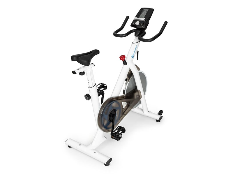 Vélo d'appartement - capital sports evo race - cardio training - volant d'inertie 22 kg - blanc  - Conforama C