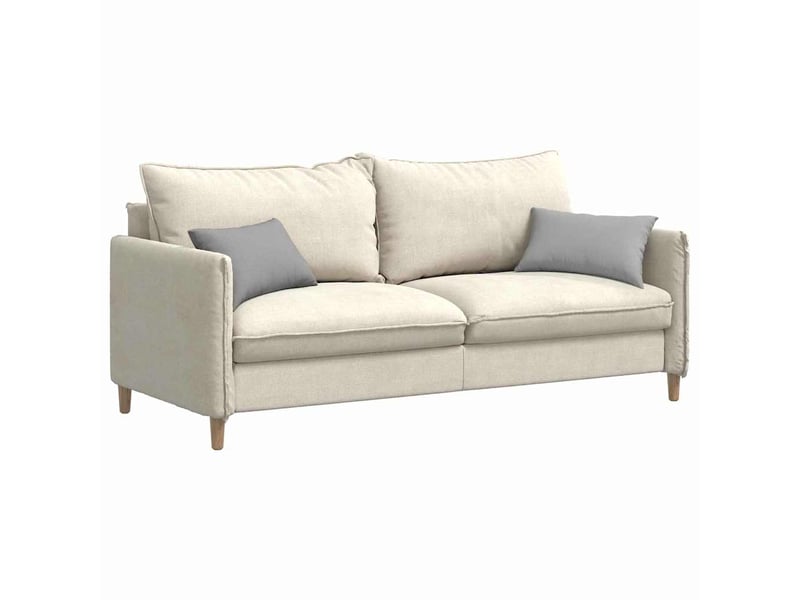 Lot de 2 coussins de canapé, coussins décoratifs tissu gris nuage 50 x 30 cm cf58879 - Conforama C