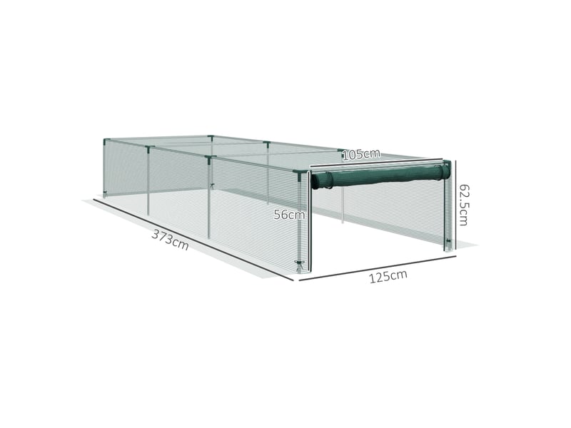 Filet de protection pour plantes 125 x 373 x 62,5 cm – vert – porte zippée, filet résistant - Conforama C