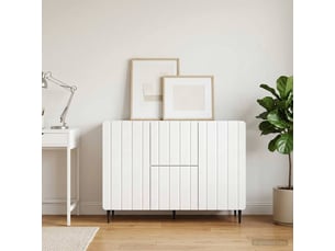 Buffet - bahut - meuble de rangement blanc 89 x 34,5 x 62 cm bois d'ingénierie