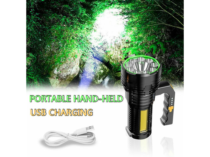  Lampe portab multifonctionnel rechargeab étanche jecteur extérieur d'urgence usb lumière extérieure  - Conforama B