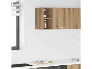 Meuble de rangement cuisine, armoire suspendue chêne artisanal 20x29,5x40cm