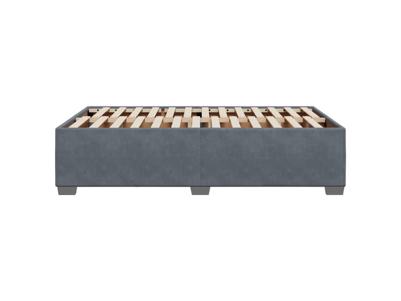  Lit double- lit adulte -  cadre de lit sans matelas gris foncé 120x190 cm velours  - Conforama D