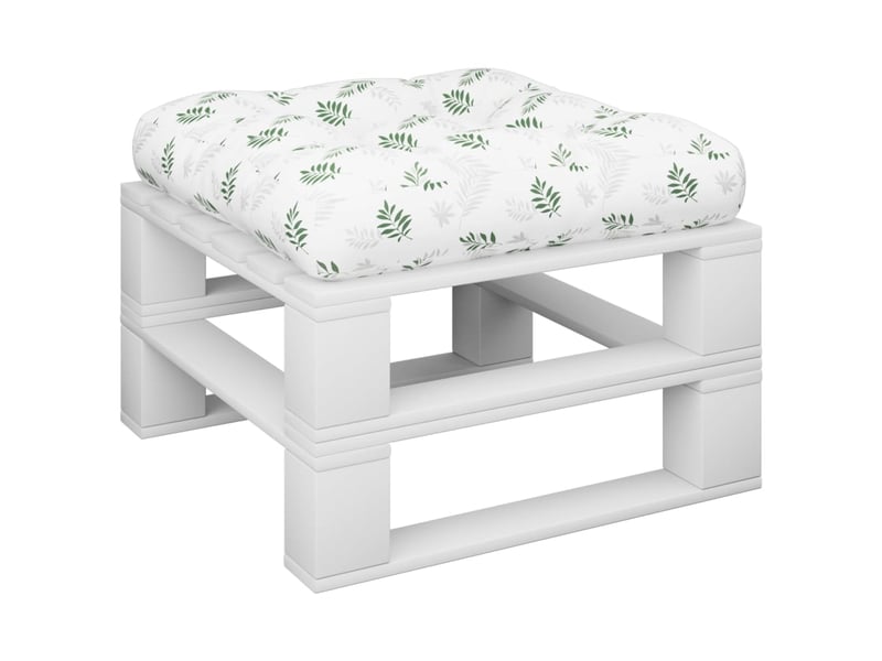  Coussin de palette, coussin de chaise, coussin de canapé motif de feuilles 50x50x12 cm tissu cf55384  - Conforama C