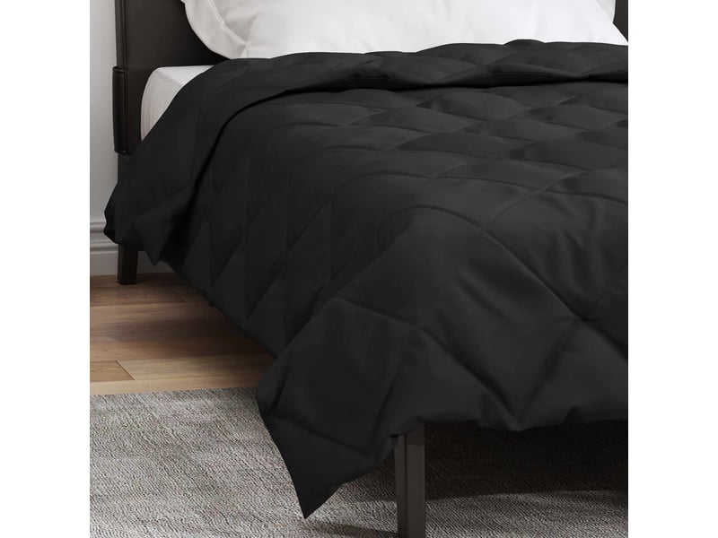  Duvet - couette d'été simple 200 x 140 cm été 200 gsm noir  - Conforama D
