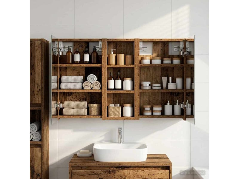 Ensemble de meubles de salle de bain 3 pcs 80x10.5x50 cm shl6120 - Conforama D