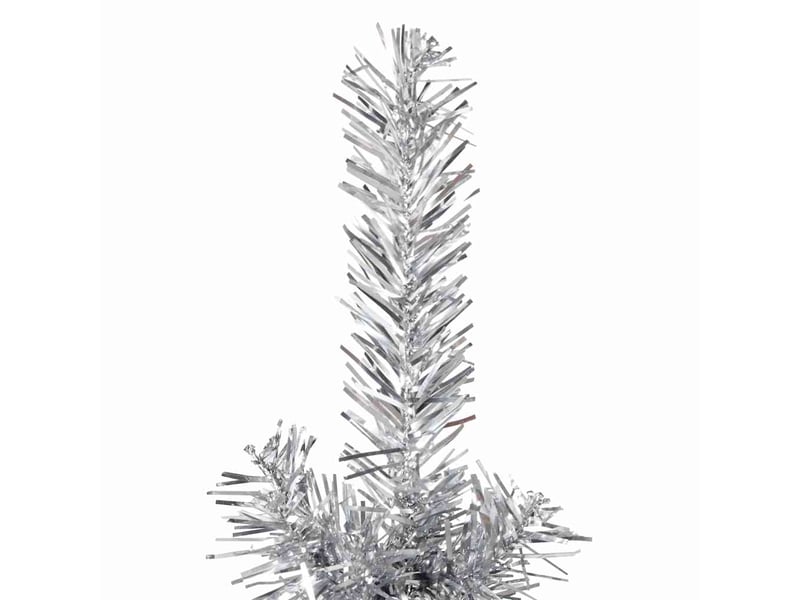  Demi sapin de noël - arbre de noël artificiel mince avec support argenté 150 cm  - Conforama D